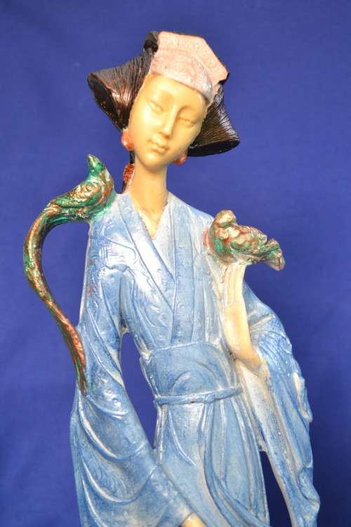 Oriental VINTAGE Bird Man and Woman