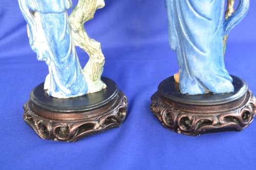 Oriental VINTAGE Bird Man and Woman