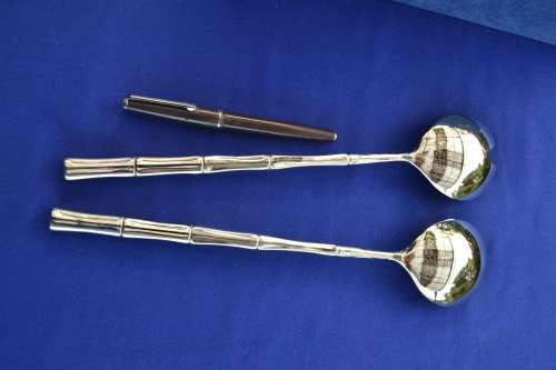 REDUCED Vintage Silver Plate Salad Servers - Boxed