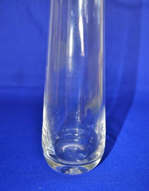 Murano Italy Hand Crafted Clear Glass Vase