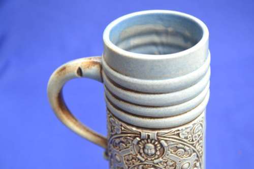 Blue Gerz  Stein - E.K. Carolus German Beer