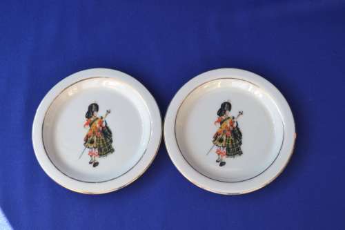 Rare Porcelain Coasters - John Dewar White Horse Whisky