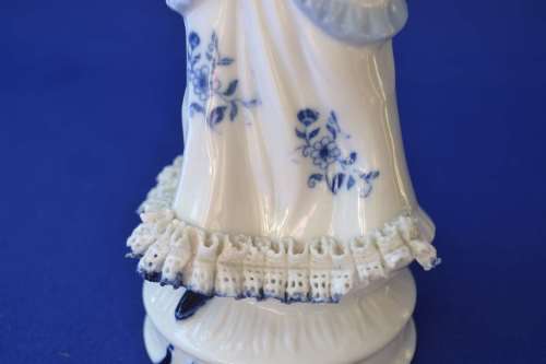 Vintage Blue and White Porcelain Figurine