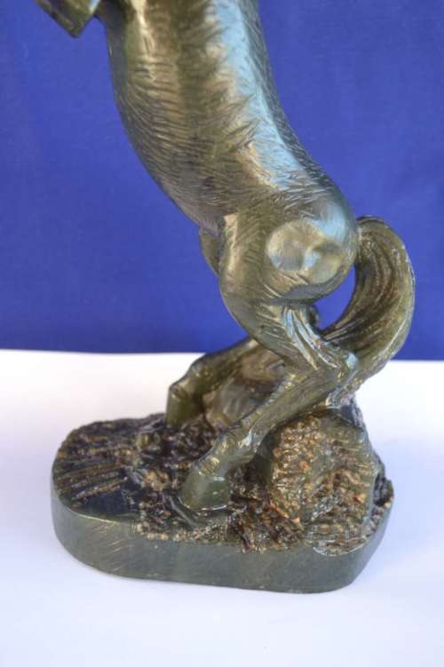 Rearing Stallion Soapstone Carving