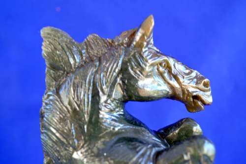 Rearing Stallion Soapstone Carving