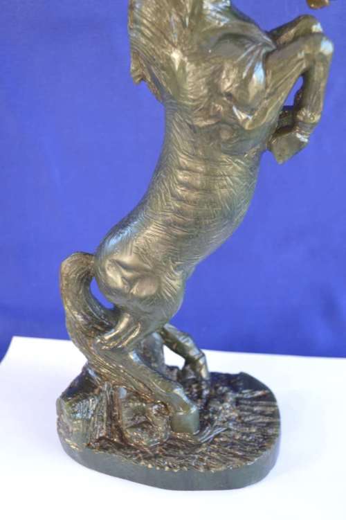 Rearing Stallion Soapstone Carving