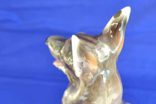Wien Keramos Austria  ~ Large Vintage Porcelain German Shepherd Dog Figurine