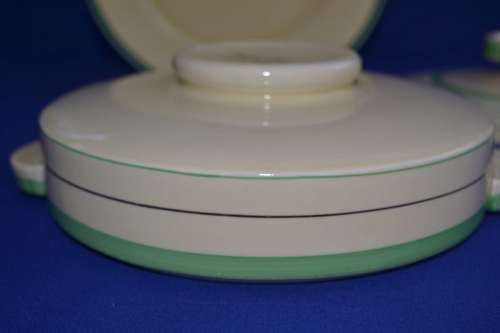 Clarice Cliff Vegetable Tureen and Bizarre Ravel Plate