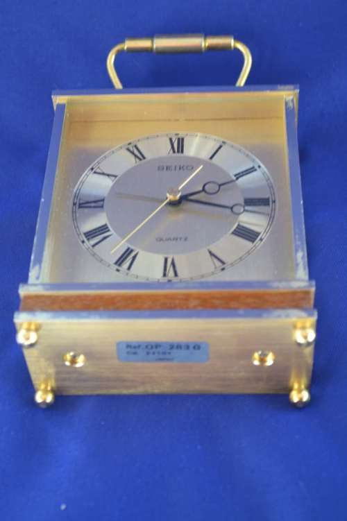 Seiko Quartz Brass Carriage / Mantle Clock