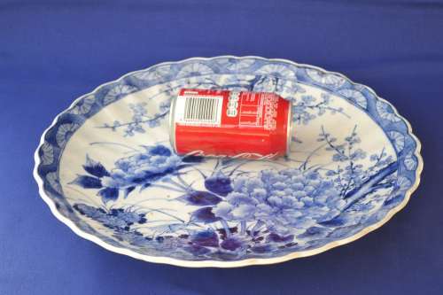 Large Chinese Blue and White Charger / Bowl c1900