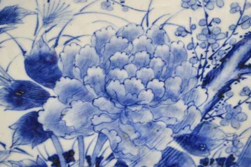 Large Chinese Blue and White Charger / Bowl c1900