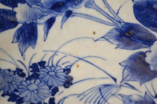 Large Chinese Blue and White Charger / Bowl c1900