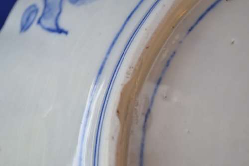 Large Chinese Blue and White Charger / Bowl c1900
