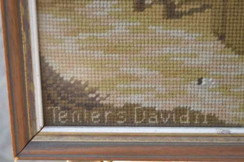 Vintage Tapestry "Smokers'" Framed