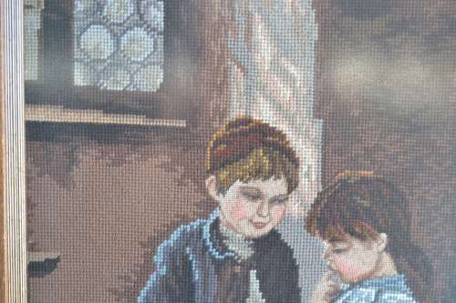 Vintage Tapestry - Framed behind Glass