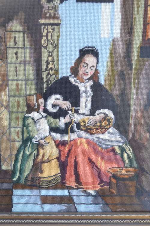 Vintage Tapestry - Framed behind Glass