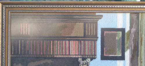 Vintage Tapestry - Framed behind Glass