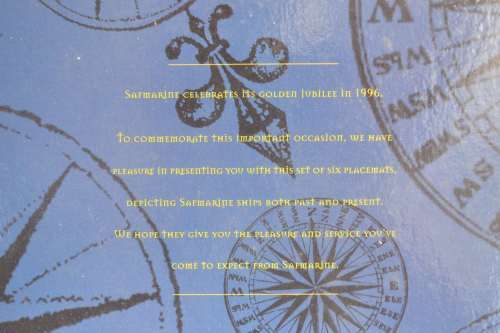 Safmarine Commenorative Place Mats - Boxed