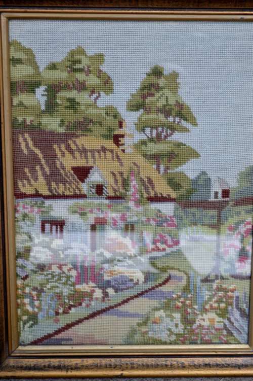 Tapestry- Framed Behind Glass