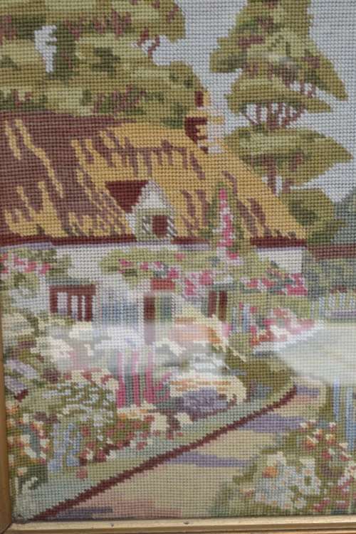 Tapestry- Framed Behind Glass