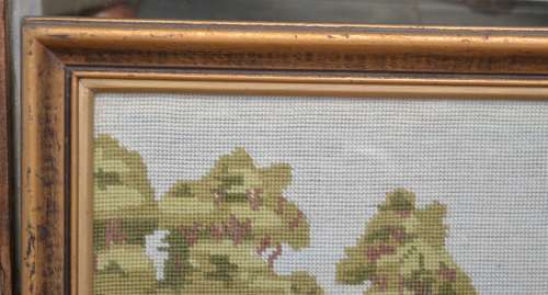 Tapestry- Framed Behind Glass