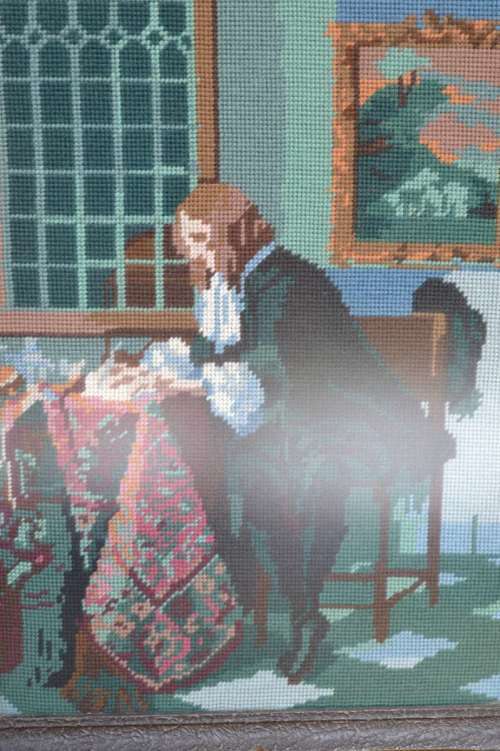 Tapestry- Framed Behind Glass