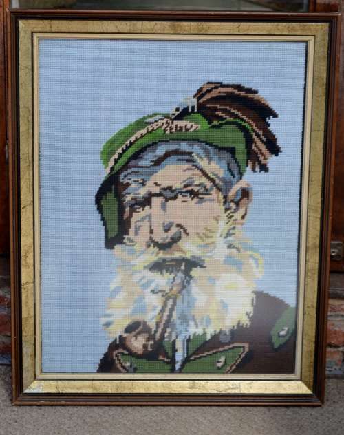 Tapestry Framed Behind glass