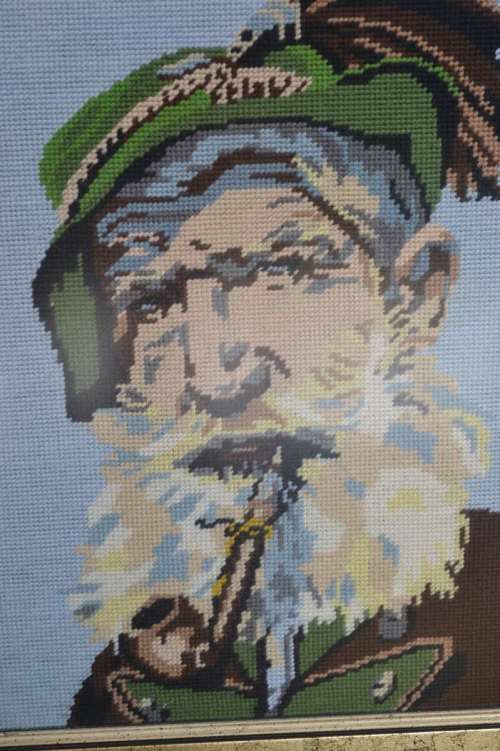 Tapestry Framed Behind glass