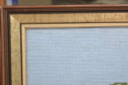 Tapestry Framed Behind glass