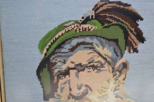 Tapestry Framed Behind glass
