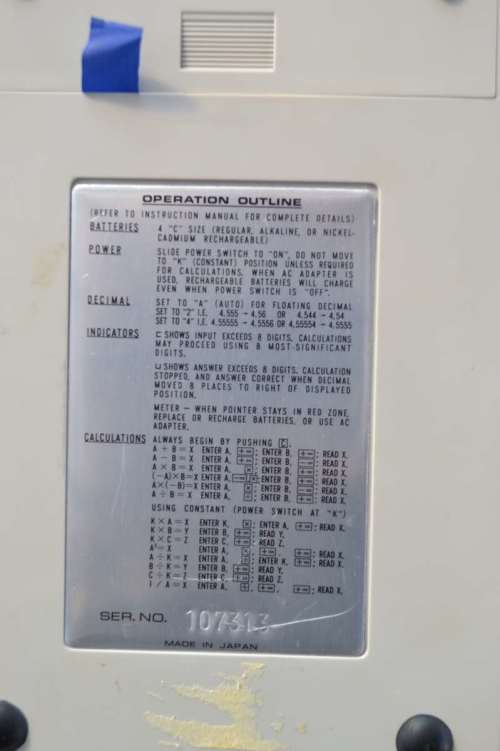 Kovac K-80D  Table Top  Electronic  Calculator - Vintage c1972