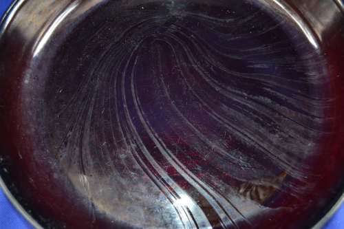 Deep Burnt Ruby Red Vintage Dish
