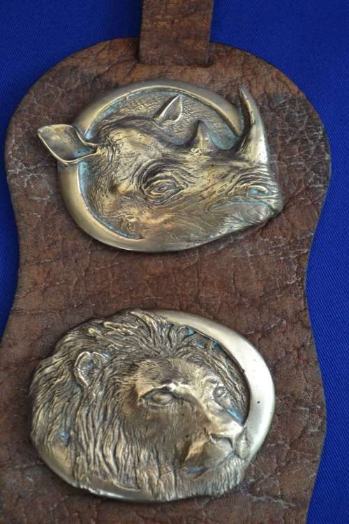 Big Five Horse Brasses on Genuine Leather Strap