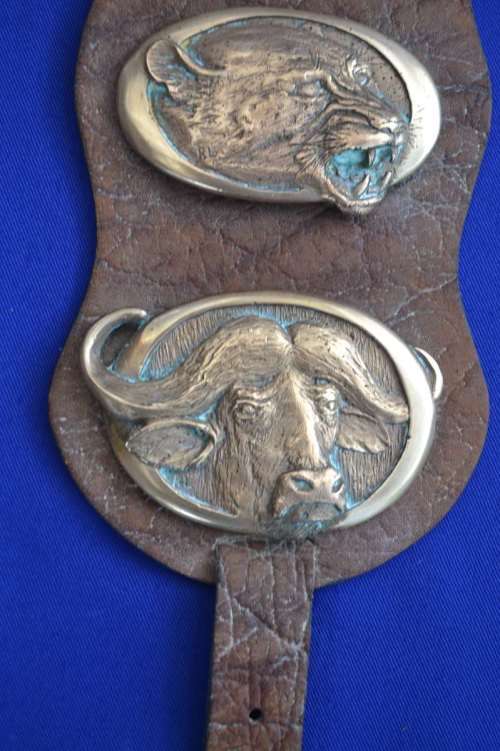 Big Five Horse Brasses on Genuine Leather Strap