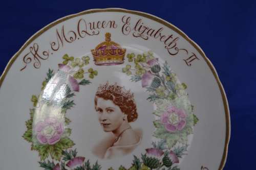 Tuscan Fine Bone China Plate commemorating the Coronation of Queen Elizabeth II - 1953