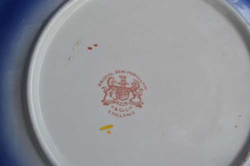Antique P and Co Ltd Bristol Semi Porcelain Display Plate