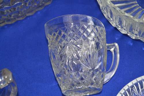 Clear glass Bowls and Jugs - Five Pieces