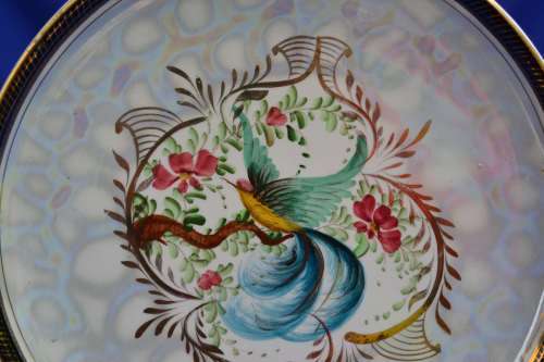H Bequet Quaregnon - Belgium -  Hand Painted Wall Display Plate