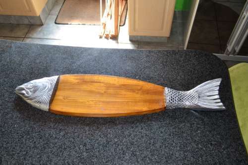 Large Cast Aluminium Fish Tray/Platter-1980s Japan