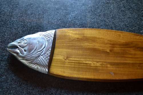 Large Cast Aluminium Fish Tray/Platter-1980s Japan