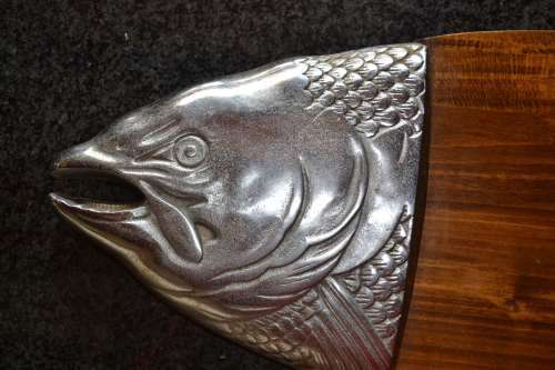 Large Cast Aluminium Fish Tray/Platter-1980s Japan