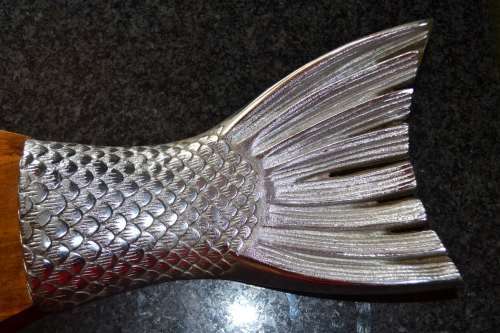 Large Cast Aluminium Fish Tray/Platter-1980s Japan