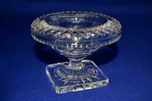 Miniature Footed Crystal Turnover Bowl