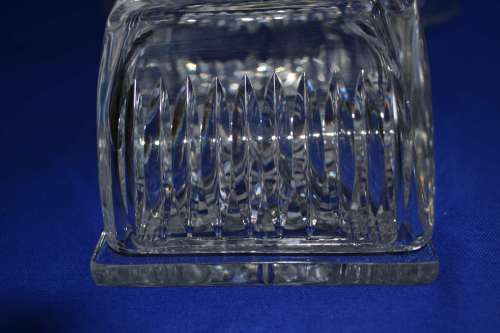 Cut Crystal Butter Dish, Dome Cheese Plate and Lidded Jam Jar
