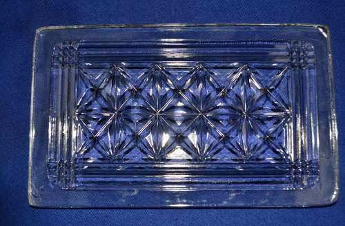 Cut Crystal Butter Dish, Dome Cheese Plate and Lidded Jam Jar