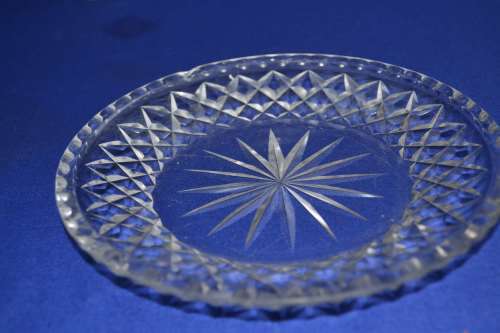 Cut Crystal Butter Dish, Dome Cheese Plate and Lidded Jam Jar