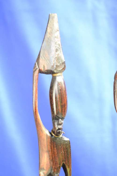 Vintage Carved Ebony Figures - Set of Four