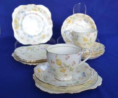 Vintage A B Jones and Sons Grafton Tea Set Items - 13 Pieces c1935