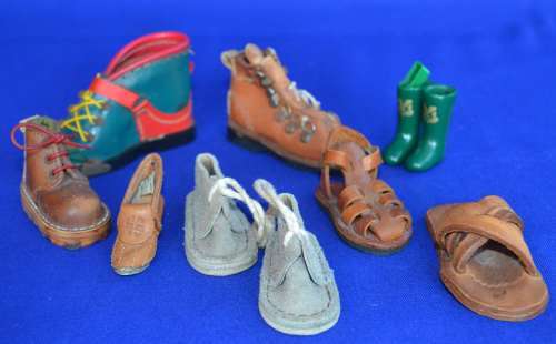 Vintage Miniature Shoe Key Rings