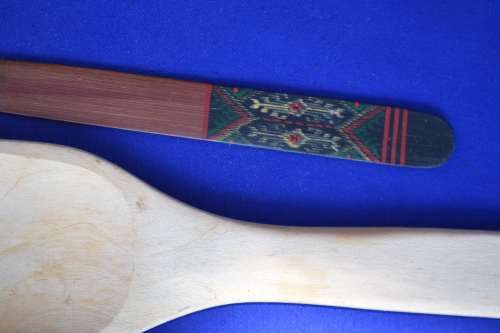 Assorted Wooden Decorative Spoons and Forks  - Six Pieces